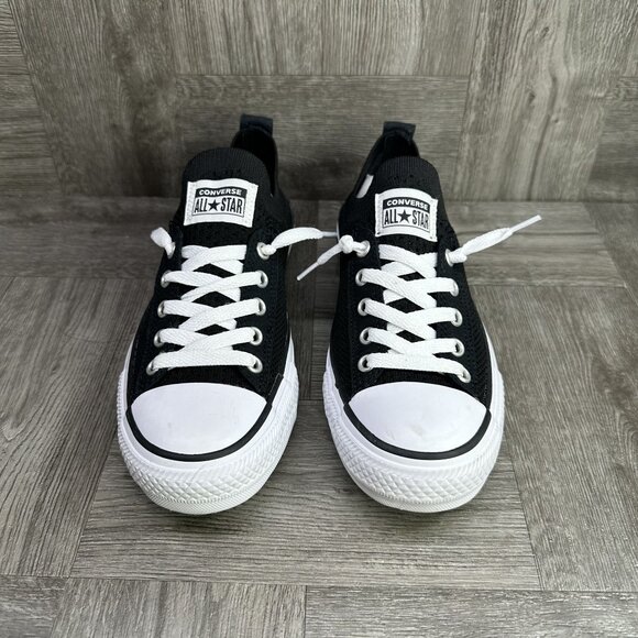 Converse CTAS Shoreline Knit Youth size 4/Women's 5.5 Black White Slip On Shoes - Picture 4 of 8